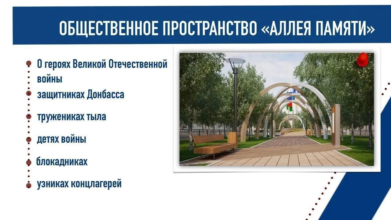 В центре города строят аллею Памяти 