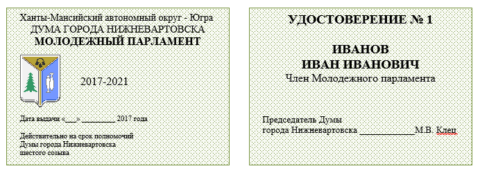 Регламент Молодежного парламента: Регламент Молодежного парламента